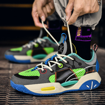 Ретро снаждащи се мъжки баскетболни обувки Висококачествени професионални спортни обувки за бягане Мъжки външни кошни обувки Мъжки улични маратонки