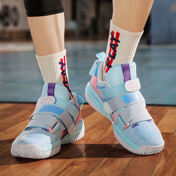 Супер готини мъжки баскетболни обувки за гимнастика с добро качество Мъжки Дамски баскетболни тренировъчни обувки на открито Дишащи спортни маратонки Мъжки