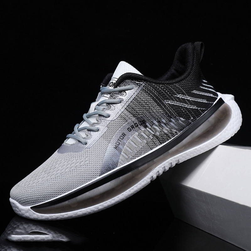 Jauni ikdienas apavi Vīriešu kedas sporta muša auduma sieta elpojošs, neslīdošs modes skriešanas elastīgi un ērti vīriešu apavi