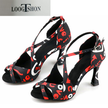 LOOGTSHON Обувки за латиноамерикански танци на водна платформа Дамски модни обувки Джаз обувки на високи токчета