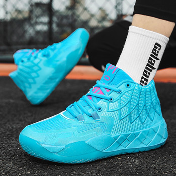 Нови готини баскетболни тренировъчни обувки Мъжки маркови маратонки Спортни маратонки Мъжки маратонки на открито против приплъзване Баскетболни обувки с високи глезени