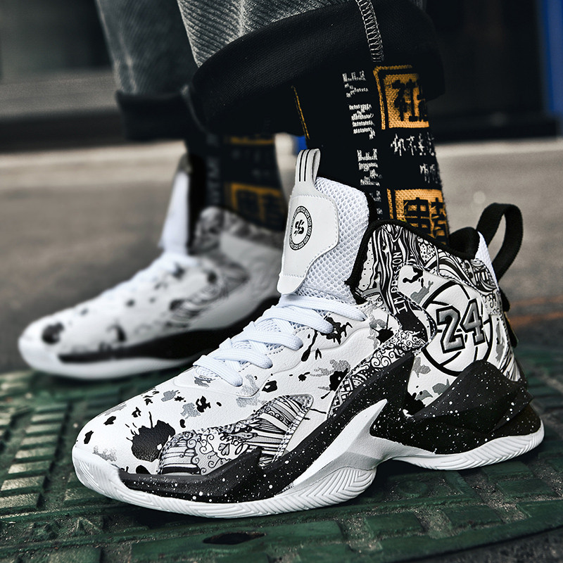 Vyriški batai Vyriški sportiniai batai Gamintojas Profesionalūs krepšinio batai Atsparūs dėvėjimui porai kvėpuojantys grafiti krepšinio bateliai