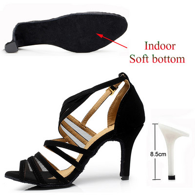 Lotynų Amerikos šokių bateliai Moteriški Salsa Tango Vakarėlis Šokių Batai Kavos Raudoni Juodi Merginų aukštakulniai sandalai Džiazo sportbačiai