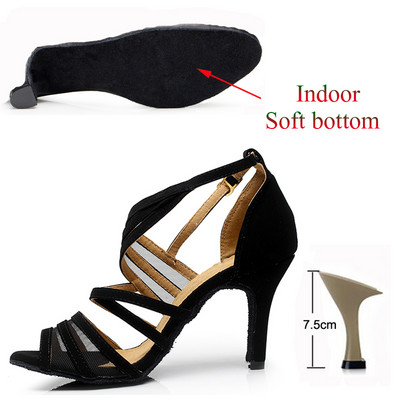 Lotynų Amerikos šokių bateliai Moteriški Salsa Tango Vakarėlis Šokių Batai Kavos Raudoni Juodi Merginų aukštakulniai sandalai Džiazo sportbačiai