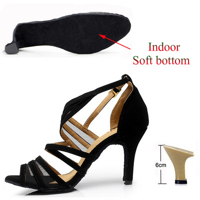 Lotynų Amerikos šokių bateliai Moteriški Salsa Tango Vakarėlis Šokių Batai Kavos Raudoni Juodi Merginų aukštakulniai sandalai Džiazo sportbačiai