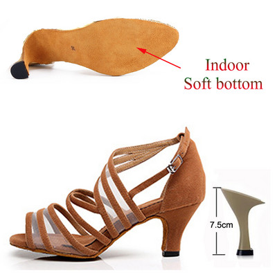 Lotynų Amerikos šokių bateliai Moteriški Salsa Tango Vakarėlis Šokių Batai Kavos Raudoni Juodi Merginų aukštakulniai sandalai Džiazo sportbačiai