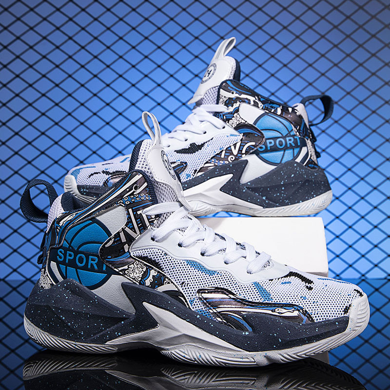 Jaunu pāru basketbola apavi vīriešu sporta apavi sieviešu elpojoši amortizatori neslīdoši nodilumizturīgi vingrošanas sporta apavi