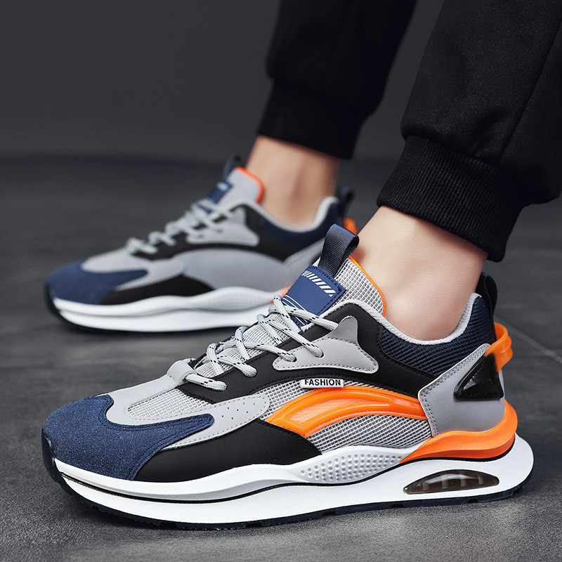 2023 m. nauji kasdieniai vyriški bėgimo bateliai, pagalvėlės, kvėpuojantys tinkliniai batai, patogūs sportiniai treniruokliai, vyriški sportbačiai