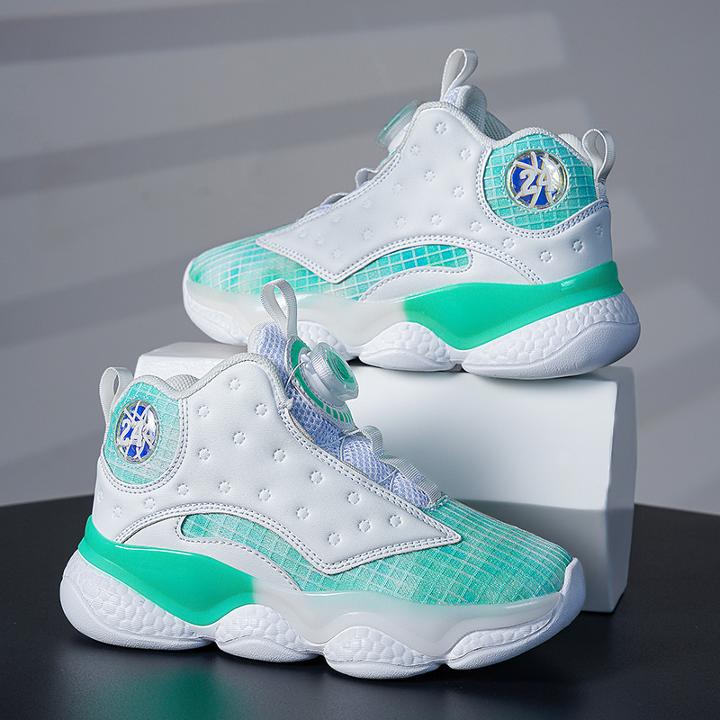 Bērnu zīmola zēnu basketbola apavi, bieza zole, neslīdoši, elpojoši, augstas kvalitātes bērnu basketbola apavi meitenēm