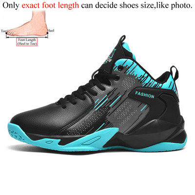 Bőr férfi kosárlabdacipők férfi magas szárú tornacipők 2022 unisex nagy méretű, kényelmes csúszásgátló