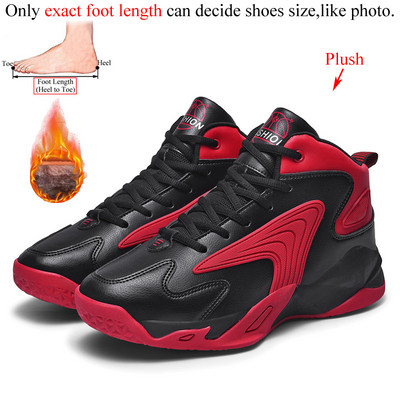 Elpojošas PU ādas vīriešu basketbola apavi Vīriešu sporta kurpes ar augstu augšdaļu Sporta sporta kurpes, ērtas liela izmēra 47 48