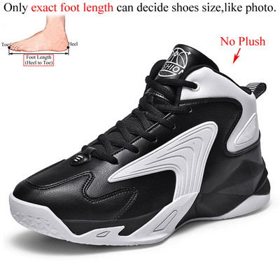 Elpojošas PU ādas vīriešu basketbola apavi Vīriešu sporta kurpes ar augstu augšdaļu Sporta sporta kurpes, ērtas liela izmēra 47 48