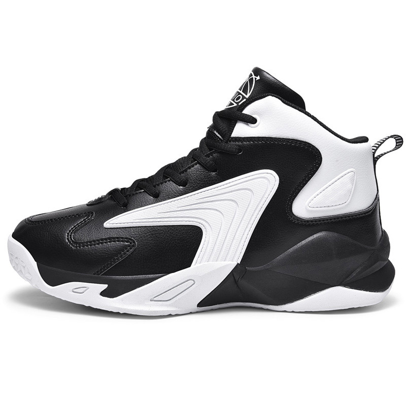 Elpojošas PU ādas vīriešu basketbola apavi Vīriešu sporta kurpes ar augstu augšdaļu Sporta sporta kurpes, ērtas liela izmēra 47 48