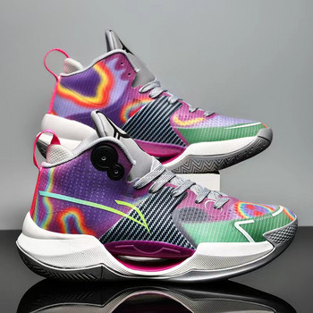 Νέα ροζ Unisex παπούτσια μπάσκετ με αντικραδασμική σόλα Ελαφριά αθλητικά παπούτσια Αντιολισθητικά Formotion Basket Homme