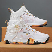 Vyriški aukštakulniai krepšinio bateliai Vyriški moteriški amortizuojantys lengvi krepšinio sportbačiai, kvėpuojantys sportbačiai 35–45