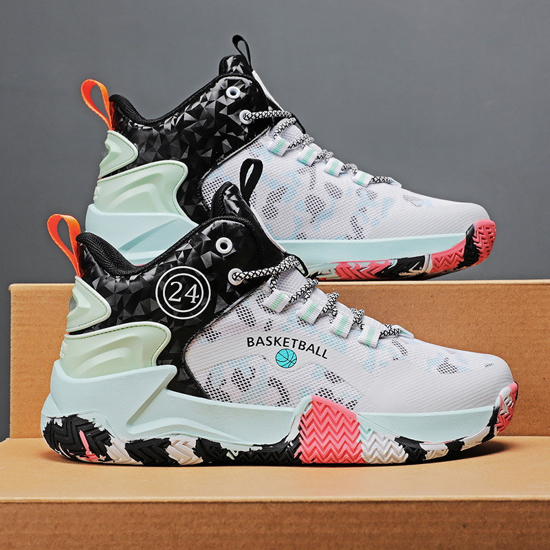 Vyriški aukštakulniai krepšinio bateliai Vyriški moteriški amortizuojantys lengvi krepšinio sportbačiai, kvėpuojantys sportbačiai 35–45