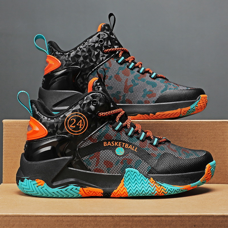 Vyriški aukštakulniai krepšinio bateliai Vyriški moteriški amortizuojantys lengvi krepšinio sportbačiai, kvėpuojantys sportbačiai 35–45