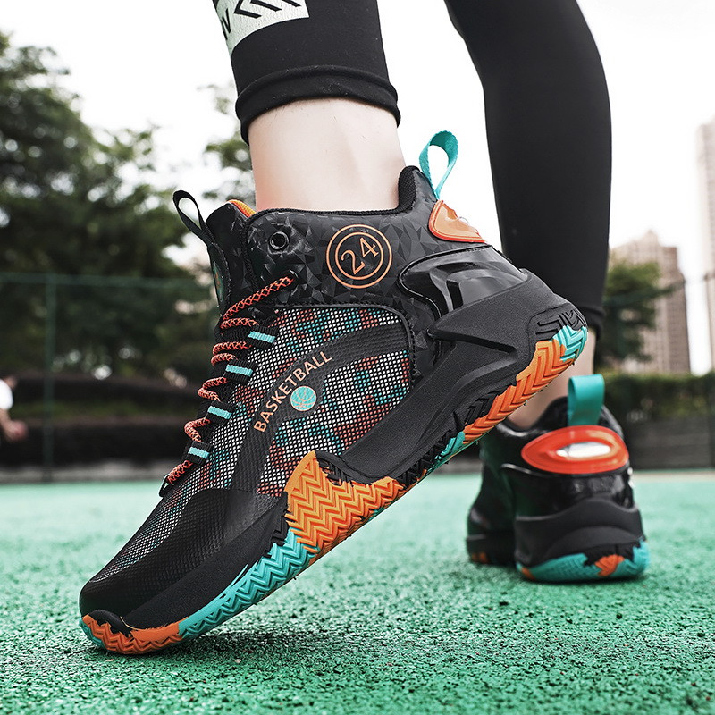 Vyriški aukštakulniai krepšinio bateliai Vyriški moteriški amortizuojantys lengvi krepšinio sportbačiai, kvėpuojantys sportbačiai 35–45