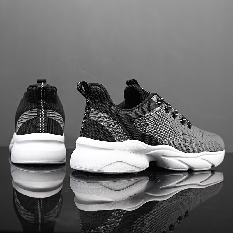 Balta Mėlyna 46 dydžio bėgimo bateliai vyrams Super lengvi sportbačiai skraidantys pynimo bėgimo bateliai Patogūs sportuoti lauke Vyras Atletiški