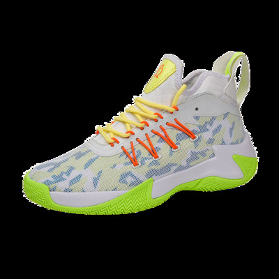 Dzelteni vīriešu basketbola apavi ar augstu augšdaļu, 2021. gada jauni sporta apavi Modes oriģinālie vīriešu basketbola apavi Augstas kvalitātes basketbola apavi