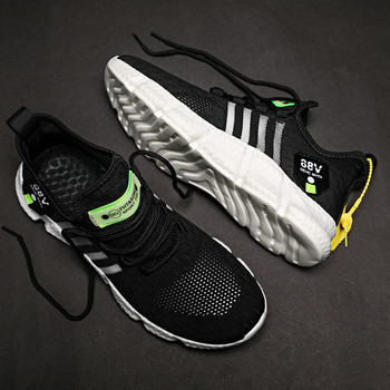 Παπούτσια για τρέξιμο Ανδρικά ελαφριά casual mesh αναπνεύσιμα φθορίζοντα πράσινα άνετα καλοκαιρινά αθλητικά παπούτσια για τρέξιμο μεγάλου μεγέθους