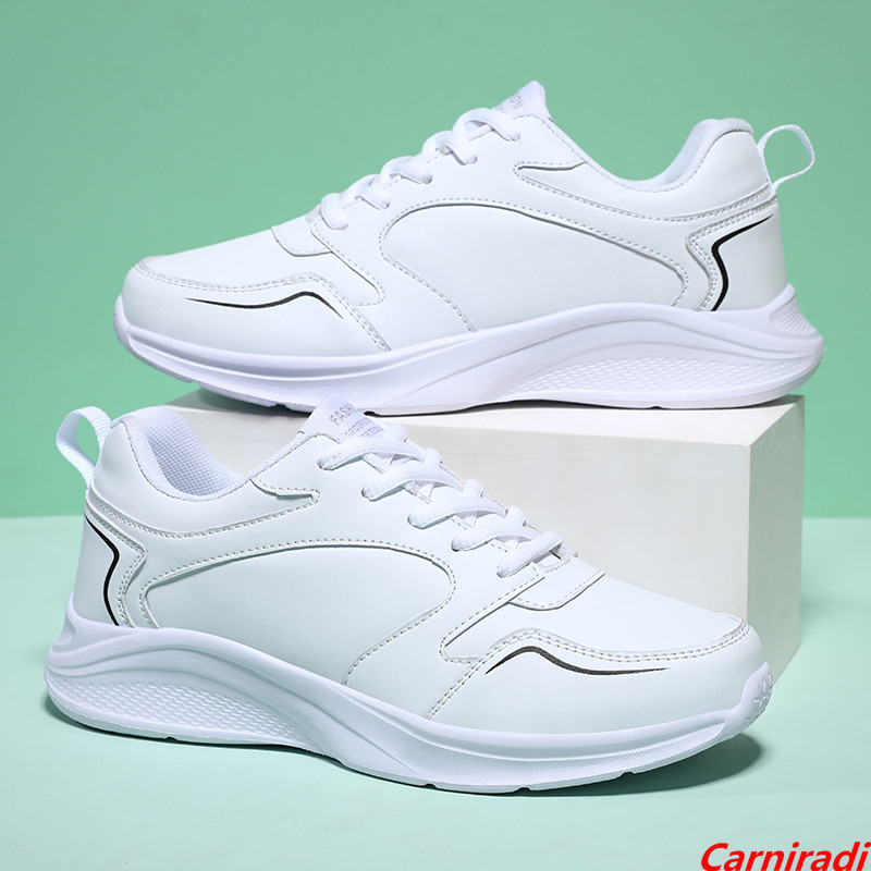 Kiváló minőségű bőr vízálló futócipők Női divatkosarak Alkalmi tornacipők Női könnyű, csúszásmentes kocogócipők