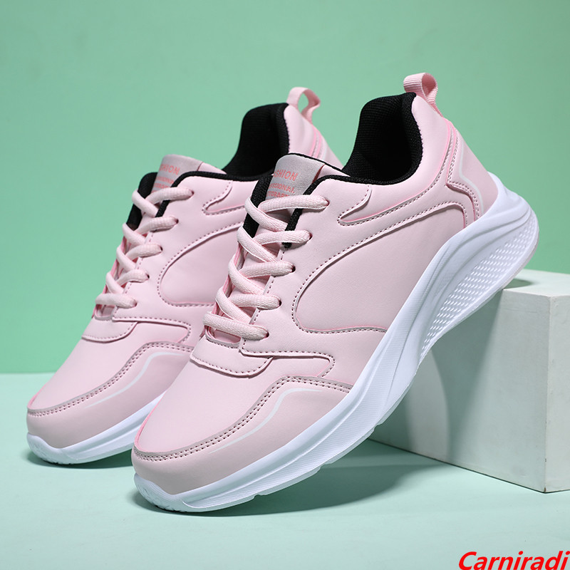 Kiváló minőségű bőr vízálló futócipők Női divatkosarak Alkalmi tornacipők Női könnyű, csúszásmentes kocogócipők
