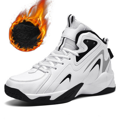 Zīmolu Vīriešu Augstas ādas basketbola apavi Rudens Ziemas Neslīdoši Treniņi Sporta apavi Ikdienas elpojoši tenisa apavi