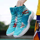 Augstas kvalitātes profesionālas vīriešu basketbola apavi liela izmēra 46 tīklveida kedas ar augstu augšdaļu vīriešu zīmols platformas trenažieri vīriešu grozs homme