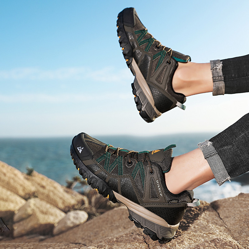 HIKEUP Vyriški žygio batai Tinkliniai audiniai Laipiojimo batai lauke Sportiniai sportbačiai vyrams Guminiai padai Gamyklos išpardavimas