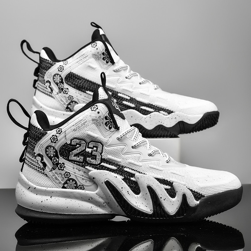 Új férfi tornacipő kosárcipő női minőségi kosárlabdacipő magas felső csúszásgátló kültéri sportcipő edzőcipő