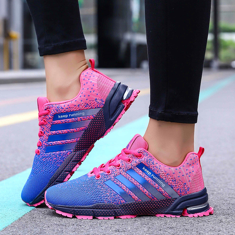 2020-as lila világos tornacipő, légáteresztő női futócipő, nagy méretű, 47-es könnyű, szabadtéri sportcipő női Deportivas Mujer