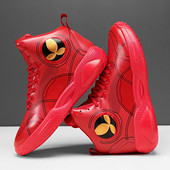 Jauni strītbola vīriešu basketbola apavi ar augstu platformu vīriešu sporta apavi ziemas ādai, vieglas vīriešu basketbola kedas