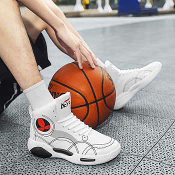 Нови мъжки баскетболни обувки за стрийтбол Мъжки спортни обувки с висока платформа Зимни кожени леки мъжки баскетболни маратонки