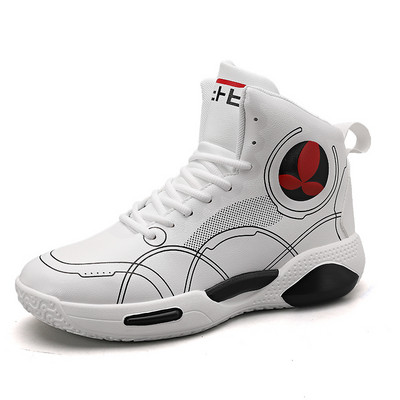 Jauni strītbola vīriešu basketbola apavi ar augstu platformu vīriešu sporta apavi ziemas ādai, vieglas vīriešu basketbola kedas