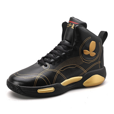 Jauni strītbola vīriešu basketbola apavi ar augstu platformu vīriešu sporta apavi ziemas ādai, vieglas vīriešu basketbola kedas