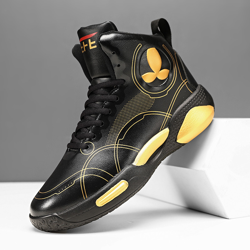 Jauni strītbola vīriešu basketbola apavi ar augstu platformu vīriešu sporta apavi ziemas ādai, vieglas vīriešu basketbola kedas