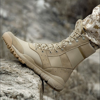 34 49 Размер Мъже Жени Ултралеки обувки за катерене на открито Тактически тренировъчни армейски ботуши Летни дишащи мрежести туристически пустинни обувки
