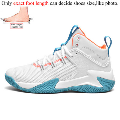 Légáteresztő férfi hálós kosárlabdacipők Férfi magas szárú tornacipők 2022 új, nagy méretű
