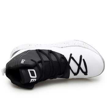 Професионални баскетболни обувки Мъжки нова тенденция Атлетични тренировъчни кожени баскетболни маратонки Дамски двойки Неплъзгащи се спортни обувки 45
