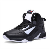 PU bőr kosárlabdacipők Férfi kültéri sportcipők Férfi téli nyári kényelmes kosárlabdacsizmák Csúszásgátló magas szárú tornacipők