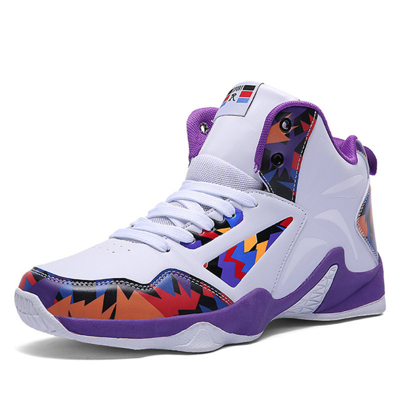 PU bőr kosárlabdacipők Férfi kültéri sportcipők Férfi téli nyári kényelmes kosárlabdacsizmák Csúszásgátló magas szárú tornacipők