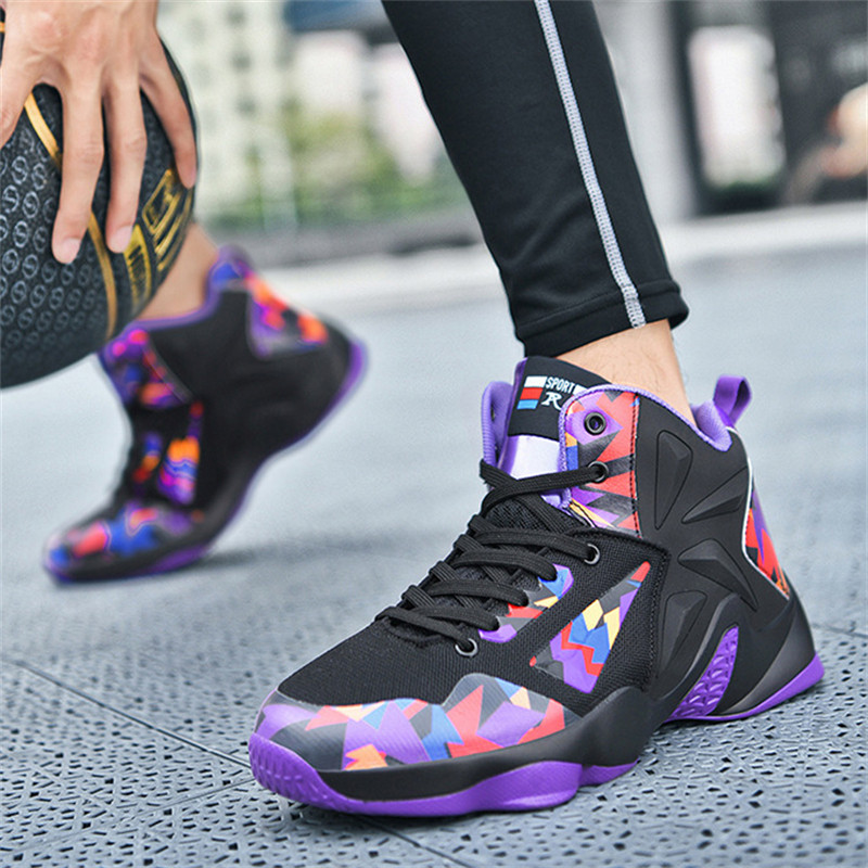 PU bőr kosárlabdacipők Férfi kültéri sportcipők Férfi téli nyári kényelmes kosárlabdacsizmák Csúszásgátló magas szárú tornacipők