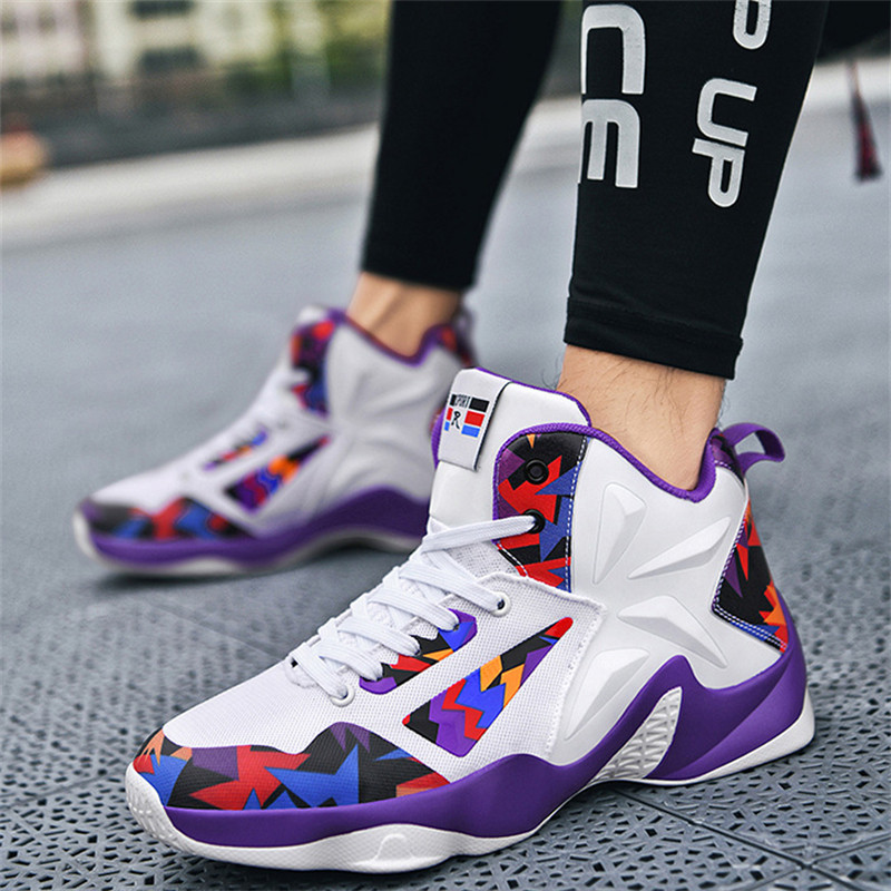 PU bőr kosárlabdacipők Férfi kültéri sportcipők Férfi téli nyári kényelmes kosárlabdacsizmák Csúszásgátló magas szárú tornacipők