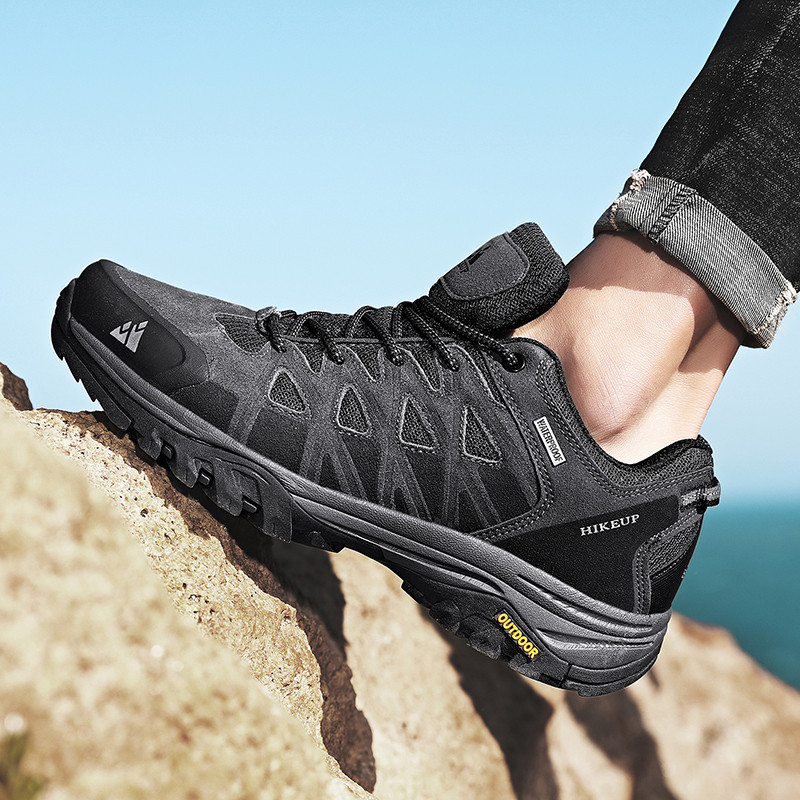 Ανδρικά παπούτσια πεζοπορίας HIKEUP New Arrival Ανδρικά παπούτσια πεζοπορίας Breathable Lace Up Trekking Ανδρικά πάνινα παπούτσια τουρισμού αναρρίχησης εξωτερικού χώρου για άνδρες