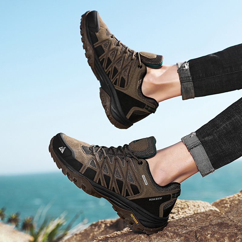 Ανδρικά παπούτσια πεζοπορίας HIKEUP New Arrival Ανδρικά παπούτσια πεζοπορίας Breathable Lace Up Trekking Ανδρικά πάνινα παπούτσια τουρισμού αναρρίχησης εξωτερικού χώρου για άνδρες