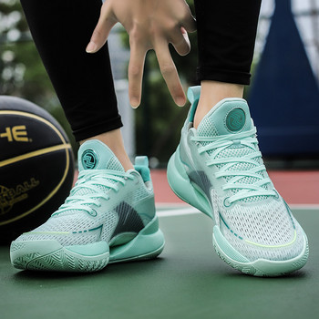 BOANXIL Мъжки Fly Weaving Дишащи и удобни баскетболни обувки Противоплъзгащи се Омекотяващи Спортни обувки Практични тренировъчни обувки