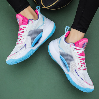 BOANXIL Мъжки Fly Weaving Дишащи и удобни баскетболни обувки Противоплъзгащи се Омекотяващи Спортни обувки Практични тренировъчни обувки