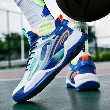 BOANXIL Мъжки летни дишащи мрежести баскетболни обувки Модни личностни светещи обувки Противоплъзгащи се маратонки, устойчиви на износване