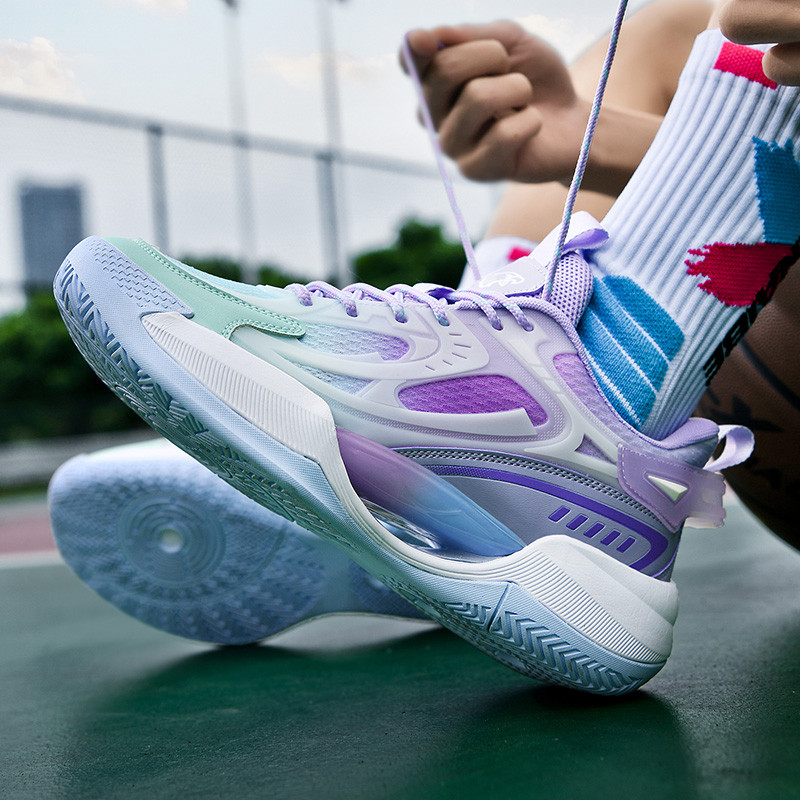 BOANXIL férfi nyári légáteresztő hálós kosárlabdacipők divatos egyéniség fényes cipők csúszásgátló kopásálló cipők